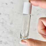 10ml Glass Roller Bottle - White Lid