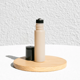 10ml Nude Glass Roller Bottle – Black Lid