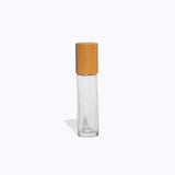 10ml Glass Roller Bottle - Bamboo Lid