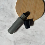 10ml Grey Glass Roller Bottle - Black Lid