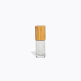 5ml Mini Glass Roller Bottle - Bamboo Lid