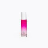 10ml Pink & Clear Gradient Glass Roller Bottle – White Lid