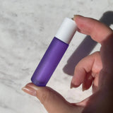 10ml Frosted Purple Roller Bottle – White Lid